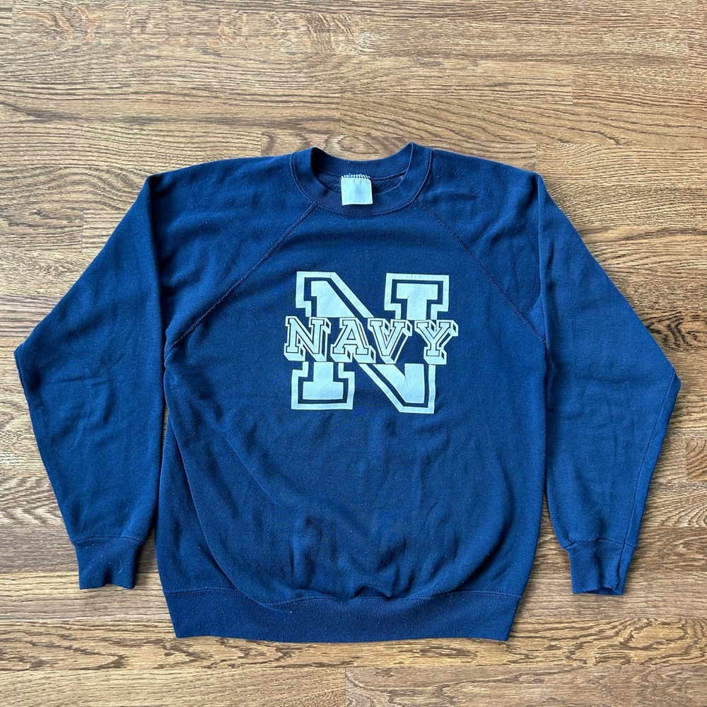 Vintage Naval Academy Navy Sweatshirt 70s 80s Tultex